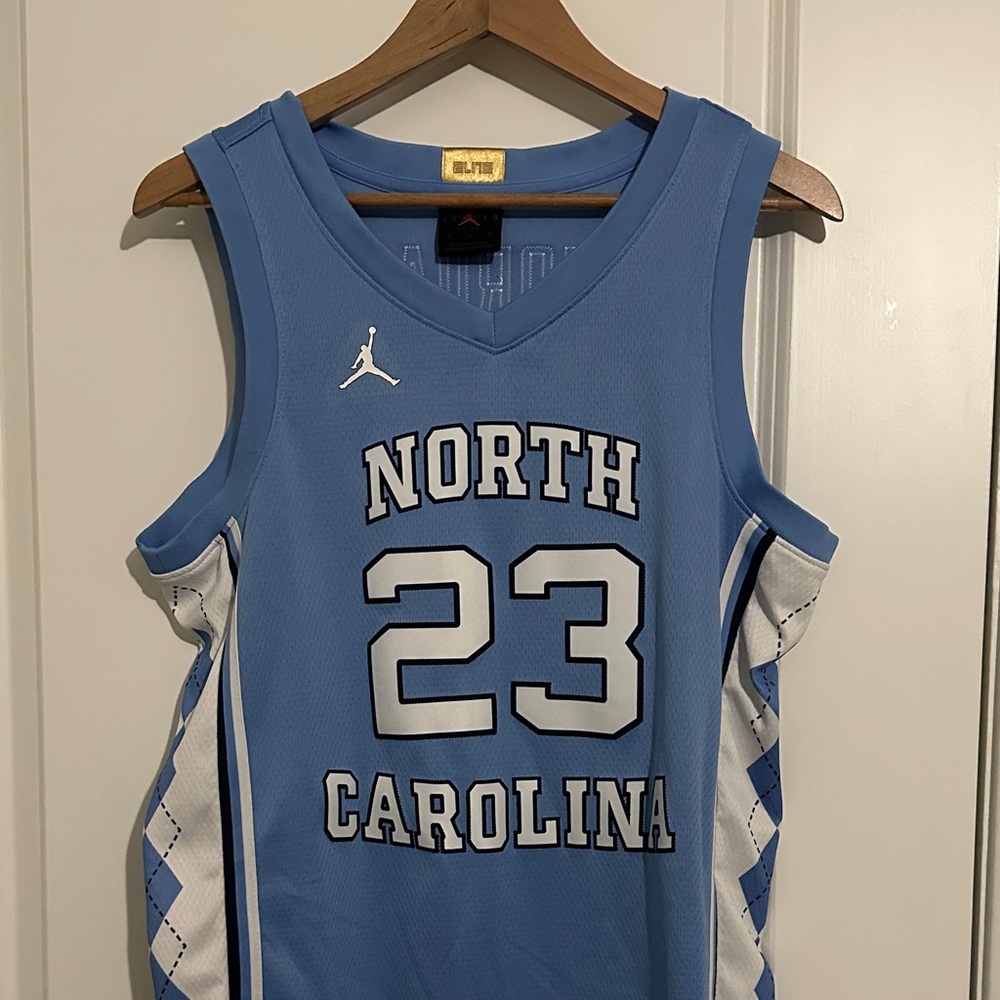 Jordan Carolina Blue and White Jersey